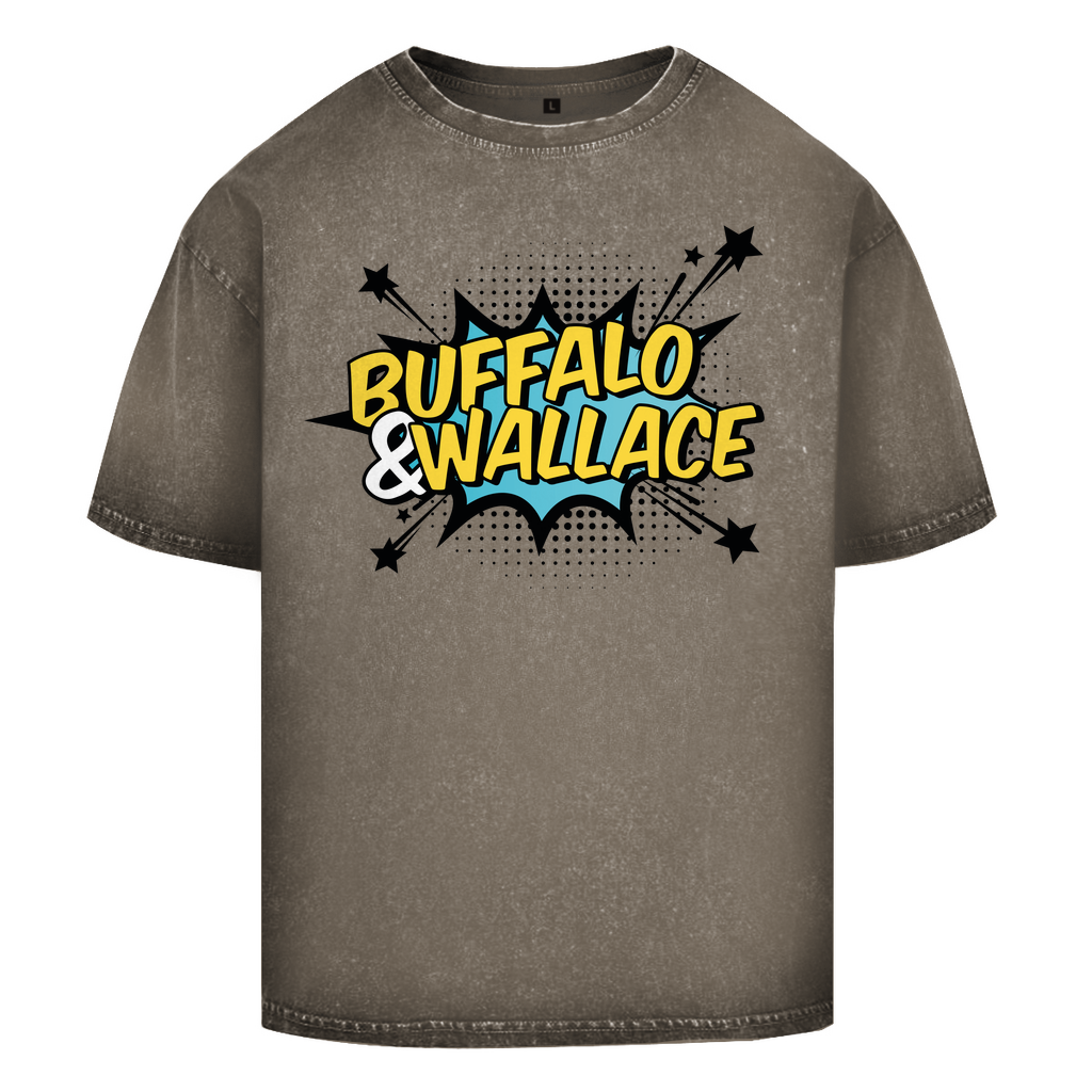 Oversize Washed T-Shirt mit B&W Logo